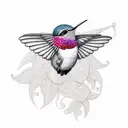 Hummingbird 1:11 o'clock tattoo design idea