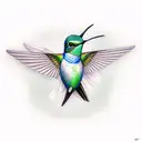 Hummingbird 1:11 o'clock tattoo design idea