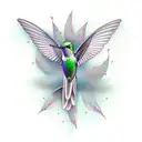 Hummingbird 1:11 o'clock tattoo design idea