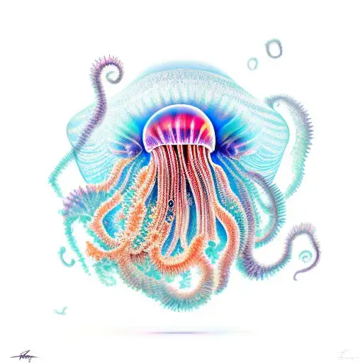 jelly fish  tattoo design idea