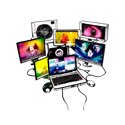 technology, computers, new beginning  tattoo design idea