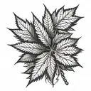 marijuana leaf tattoo design idea