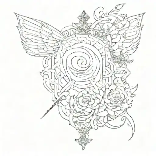 A tattoo design inspired by the phrase גַּם זֶה יַעֲבֹ‏ר (this too shall pass) tattoo design idea