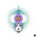 chakras woman tattoo design idea