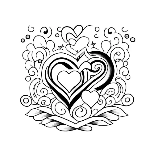 couple tatoo, must be a heart tattoo design idea