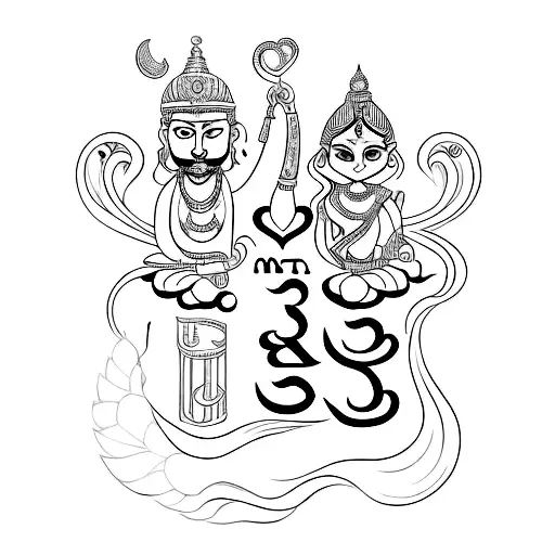 Rati and Natya have been dating for 1000 days and want to get a tattoo to symbolize their hottest, loving relationship.  tattoo design idea