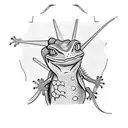 gecko with the word Bubba inside tattoo design idea