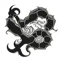 scorpio M letter tattoo design idea