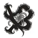 scorpio M letter tattoo design idea