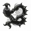 scorpio M letter tattoo design idea