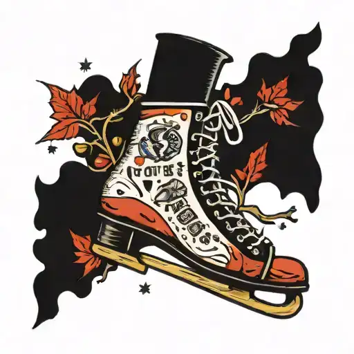 trust the process hidden in skates image tattoo design idea