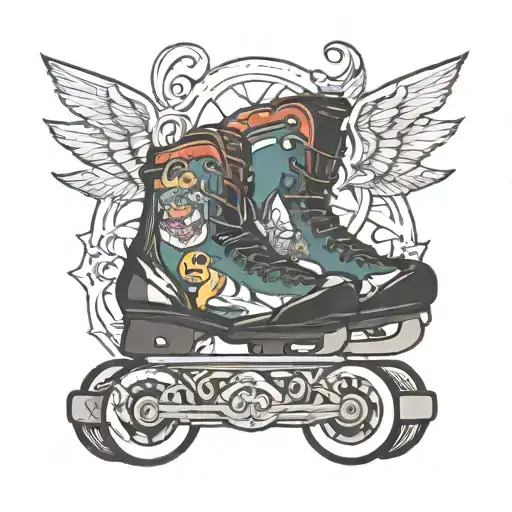 skates tattoo design idea