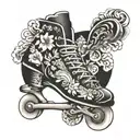 skates tattoo design idea
