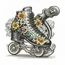 skates tattoo design idea