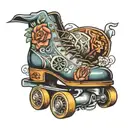 trust the process hidden in skates image tattoo design idea
