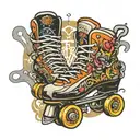 trust the process hidden in skates image tattoo design idea