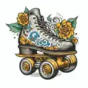 trust the process hidden in skates image tattoo design idea