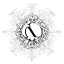 A geometric design incorporating Roman numerals representing the date of the wedding (October 7th, 2023) tattoo design idea