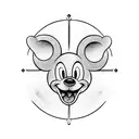 Nordic Mickey Mouse Head tattoo design idea