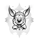 Nordic Mickey Mouse Head tattoo design idea