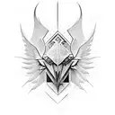 Horus humanoid tattoo design idea