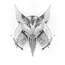 Horus humanoid tattoo design idea