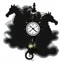 Gothic Steam punk theme with a dark dread looking seahorseas the center peice with a worn down light house with an ancho tattoo design idea