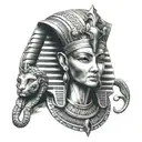 Hathor Egyptian God of Motherhood tattoo design idea