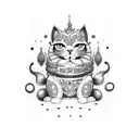 manekin neko tattoo design idea