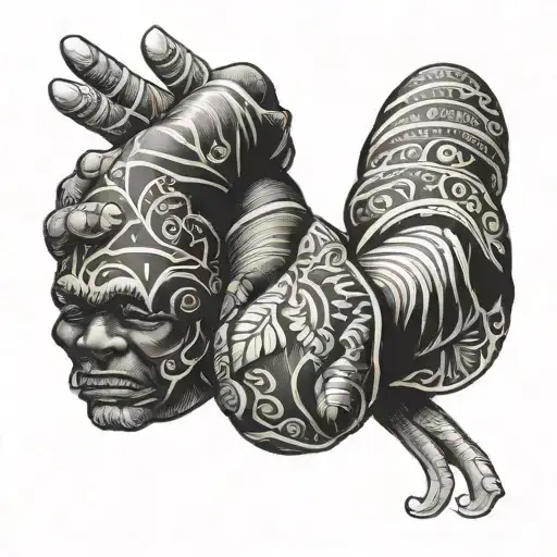 Fijian hand wrap around  tattoo design idea