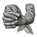 Fijian hand wrap around  tattoo design idea