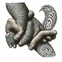 Fijian hand wrap around  tattoo design idea