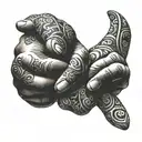 Fijian hand wrap around  tattoo design idea