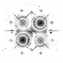 Binary numbers forming a constellation of stars tattoo design idea