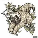 sloth tattoo design idea