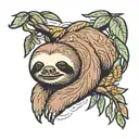 sloth tattoo design idea