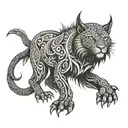 boynuzlu kurt tattoo design idea