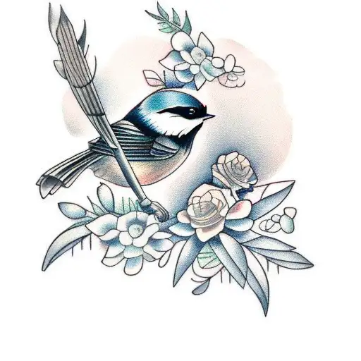 chickadee  tattoo design idea