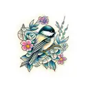 chickadee  tattoo design idea