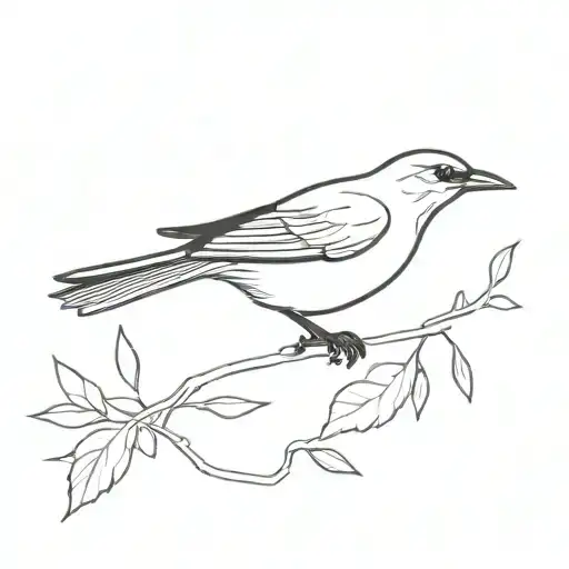 blackbird tattoo design idea