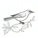 blackbird tattoo design idea