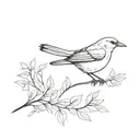 blackbird tattoo design idea