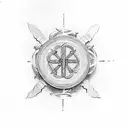 Orthodox cross tattoo design idea