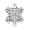 Orthodox cross tattoo design idea