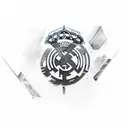cyberpunk real madrid tattoo design idea