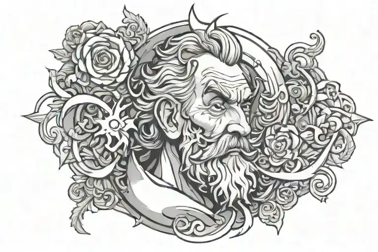 Man Plans, and God Laughs tattoo design idea