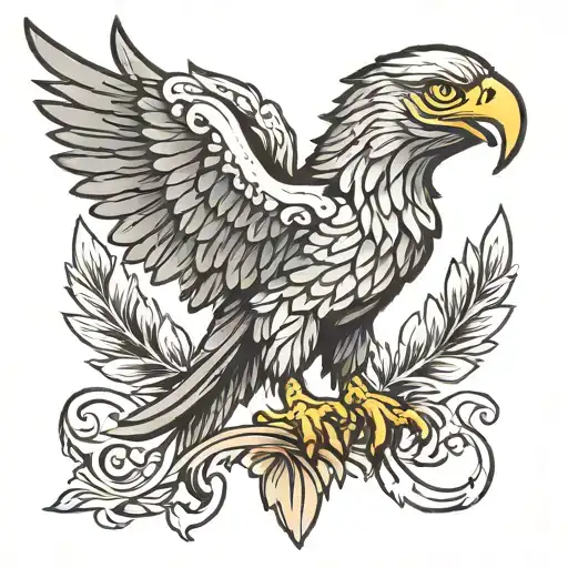 the ancient roman eagle tattoo design idea