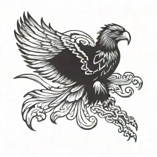 the ancient roman eagle soldier  tattoo design idea