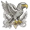 the ancient roman eagle tattoo design idea