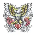 the ancient roman eagle tattoo design idea